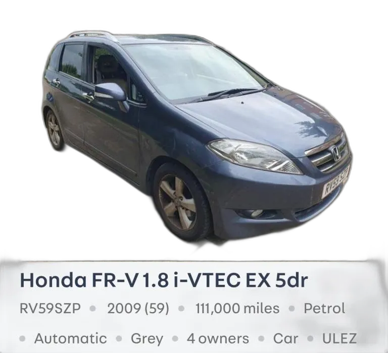 2009 Honda FR-V 1.8 i-VTEC EX 5dr Auto MPV Petrol Automatic