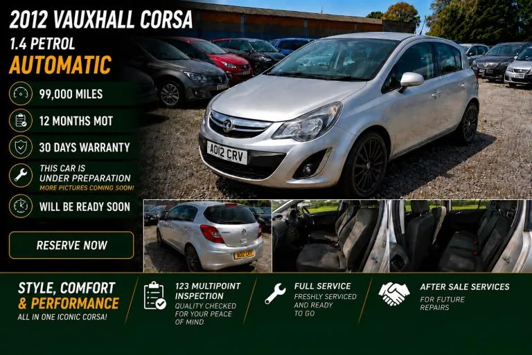 2012 Vauxhall Corsa 1.4 SE 5dr Auto HATCHBACK Petrol Automatic
