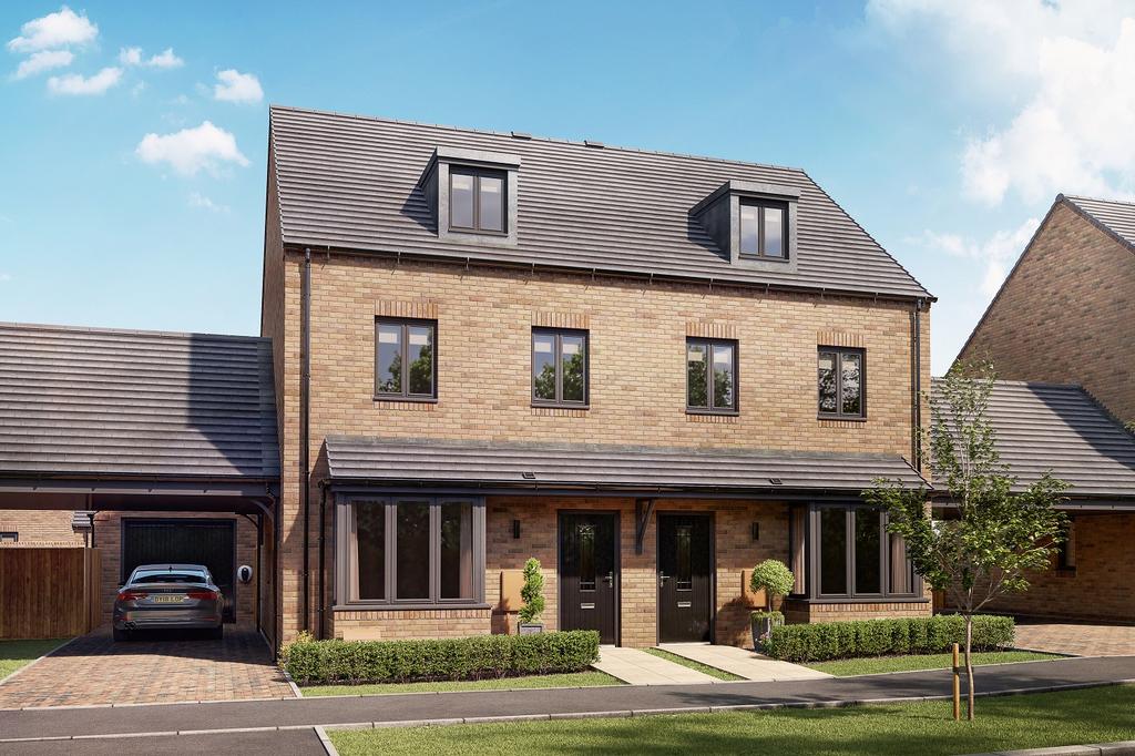  Kennett at Alconbury Weald Senliz Road, Alconbury, Huntingdon PE28 3 bed semi-detached house for sale - £374,995 