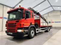 Scania P280 6×2 Rear Lift Flatbed with Crane | in