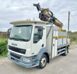 2002 DAF LF55,170 ATLAS CRANE AUGER TELEGRAPH POLE RACK DIRECT